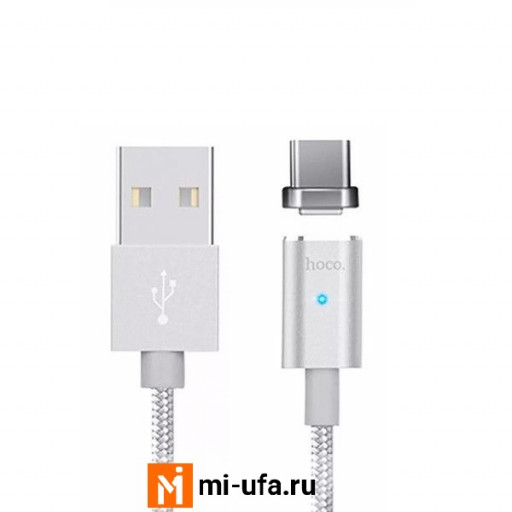 Кабель USB HOCO U16 Magnetic Data Cable Type-C 1,2m (серебристый)