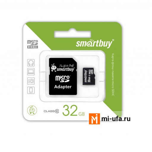 Карта памяти SmartBuy Micro SD 32Гб (с адаптером)