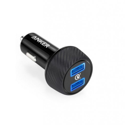 Автомобильное зарядное устройство Anker PowerDrive Speed 2QC UN Packaging V3 (черное)