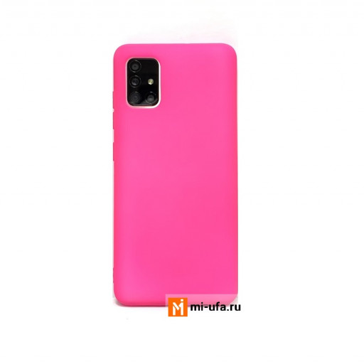 Силиконовая накладка для смартфона Samsung Galaxy A51 (ярко-розовая)