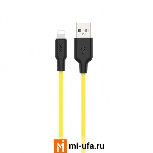 Kабель USB Hoco X21 Silicone Series Lightning 1m (желтый)
