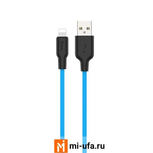 Kабель USB Hoco X21 Silicone Series Lightning 1m (синий)