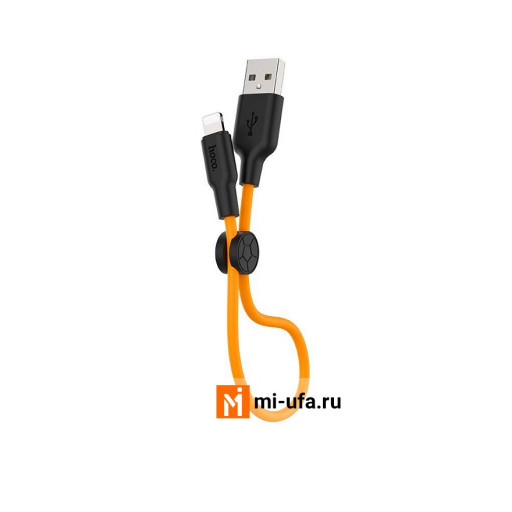 Kабель USB Hoco X21 Silicone Series Lightning 25см (желтый)
