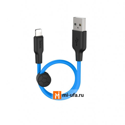 Kабель USB Hoco X21 Silicone Series Lightning 25см (синий)