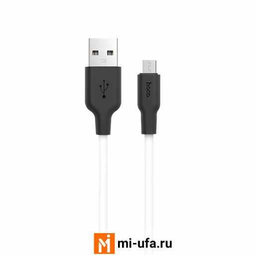 Kабель USB Hoco X21 Silicone Series Micro USB Cable 1m (белый)