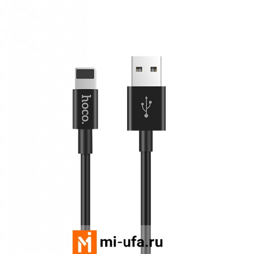 Кабель USB HOCO X23 Skilled Lightning 1m (черный)