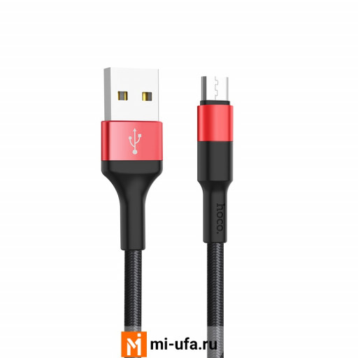 Кабель USB HOCO X26 Xpress Сharging Cable Micro USB 1m (черный/красный)
